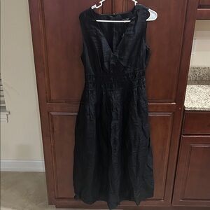 J. Crew Black Midi Dress with Pockets